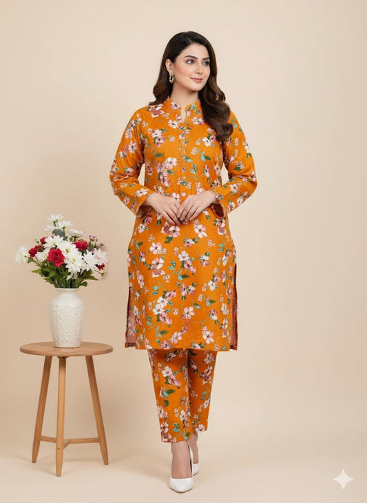 2pc Polo Cotton Unsititched suit -956