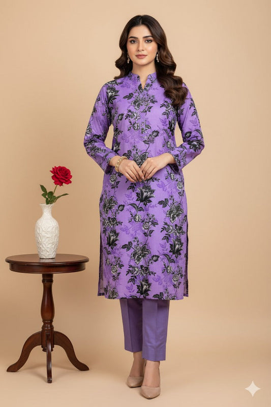 2pc Polo Cotton Unsititched suit -906