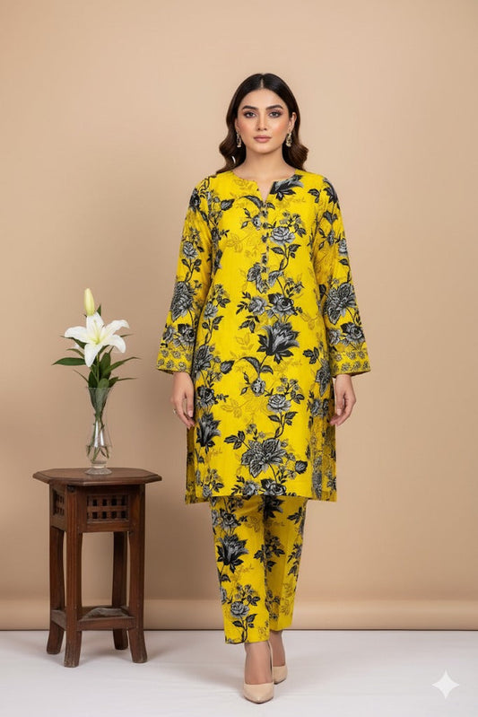2pc Polo Cotton Unsititched suit -905